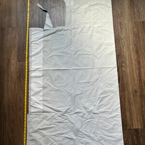 Gray Synthetic Fabric Remnant 56x60 Large Scrap Nylon Polyester Crafting